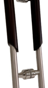 Puxador Inox E Madeira 30cm Entre Furos