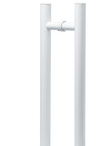 Puxador De Alumínio Tubular Branco 40cm Por 30cm Entre Furos