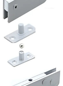 Kit Dobradiça Pivotante para Porta de Vidro Alumínio K1E (Joelho 17)