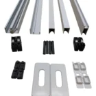Kit pia em alumínio para fechamento de pia com portas de correr branco