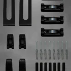 Kit de acessórios para pia e vitrine preto
