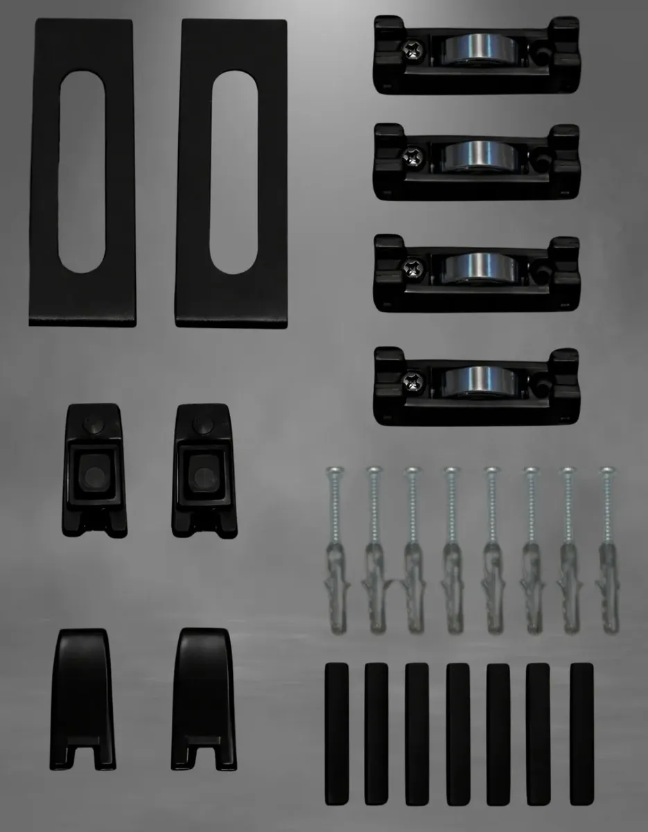 Kit de acessórios para pia e vitrine preto
