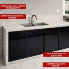 Kit de acessórios para pia e vitrine preto