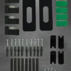 Kit de acessórios para pia e vitrine preto